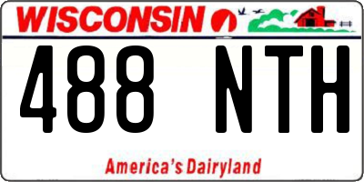 WI license plate 488NTH