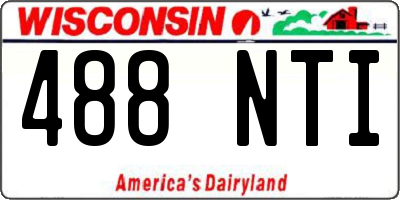 WI license plate 488NTI