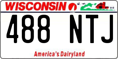 WI license plate 488NTJ