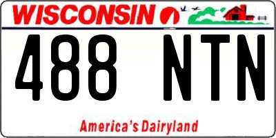 WI license plate 488NTN