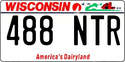 WI license plate 488NTR