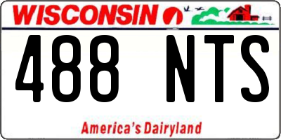 WI license plate 488NTS
