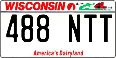 WI license plate 488NTT