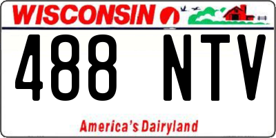 WI license plate 488NTV