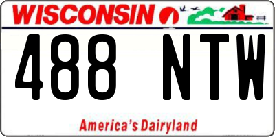 WI license plate 488NTW