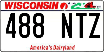 WI license plate 488NTZ