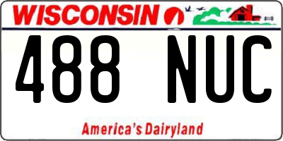 WI license plate 488NUC