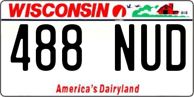 WI license plate 488NUD