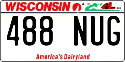 WI license plate 488NUG