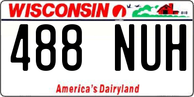 WI license plate 488NUH