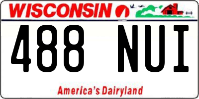 WI license plate 488NUI