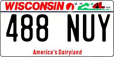 WI license plate 488NUY