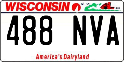 WI license plate 488NVA