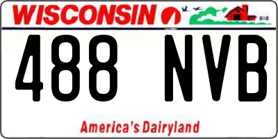 WI license plate 488NVB