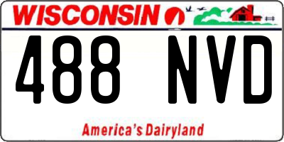 WI license plate 488NVD