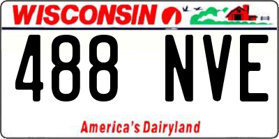 WI license plate 488NVE