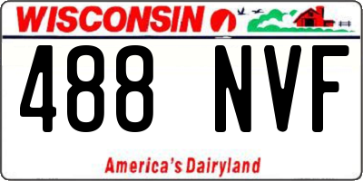 WI license plate 488NVF