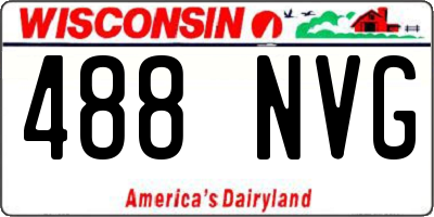 WI license plate 488NVG