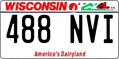 WI license plate 488NVI