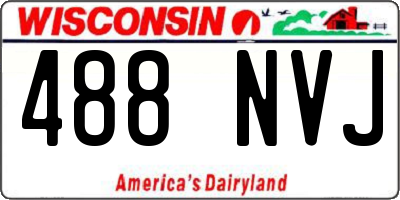 WI license plate 488NVJ