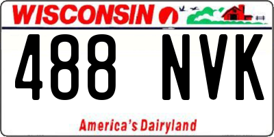 WI license plate 488NVK