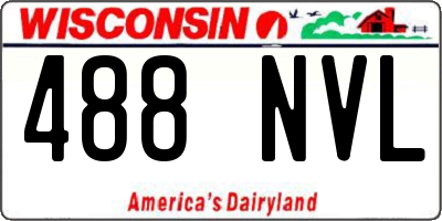 WI license plate 488NVL