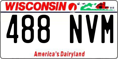WI license plate 488NVM