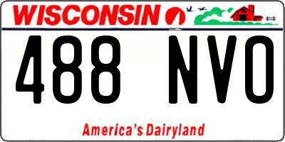 WI license plate 488NVO