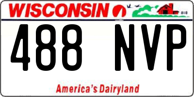 WI license plate 488NVP