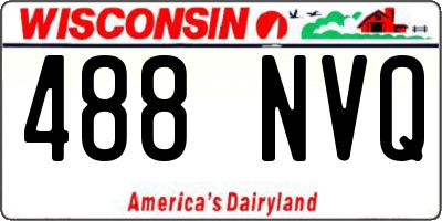 WI license plate 488NVQ