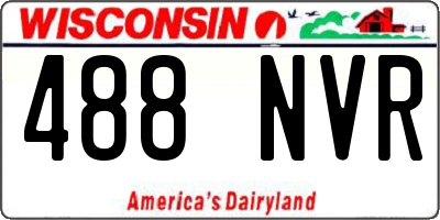 WI license plate 488NVR