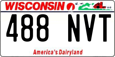 WI license plate 488NVT