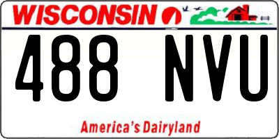 WI license plate 488NVU