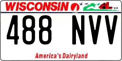WI license plate 488NVV