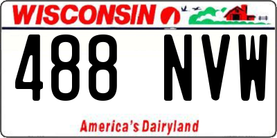 WI license plate 488NVW