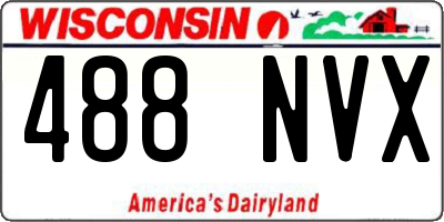 WI license plate 488NVX