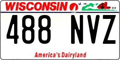 WI license plate 488NVZ
