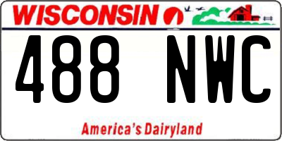 WI license plate 488NWC