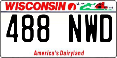 WI license plate 488NWD