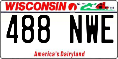 WI license plate 488NWE