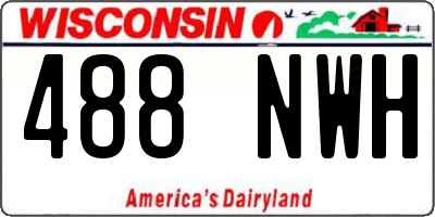 WI license plate 488NWH