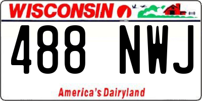 WI license plate 488NWJ