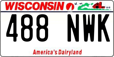 WI license plate 488NWK