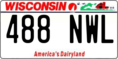 WI license plate 488NWL