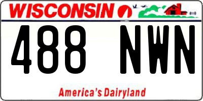 WI license plate 488NWN