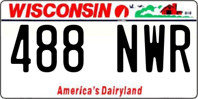 WI license plate 488NWR