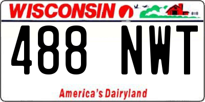 WI license plate 488NWT