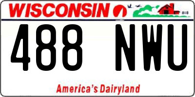 WI license plate 488NWU