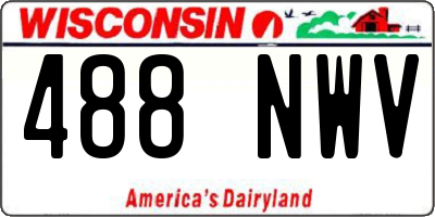 WI license plate 488NWV