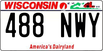 WI license plate 488NWY